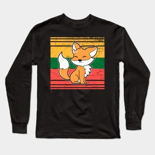 Retro Fox Colourful Long Sleeve T-Shirt